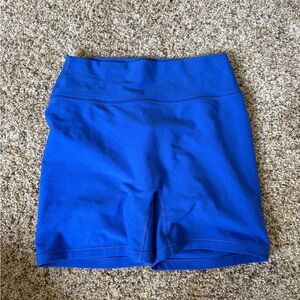 Blue white fox biker shorts